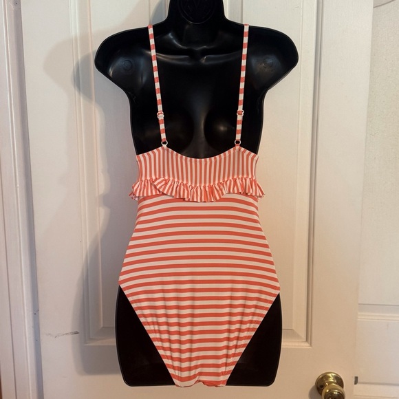 “J. CREW” Striped Ruffle Bathing Suit - Picture 12 of 16
